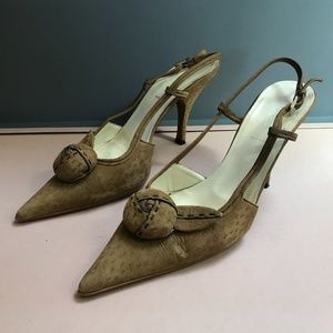 Prada Suede Sling Back Heel